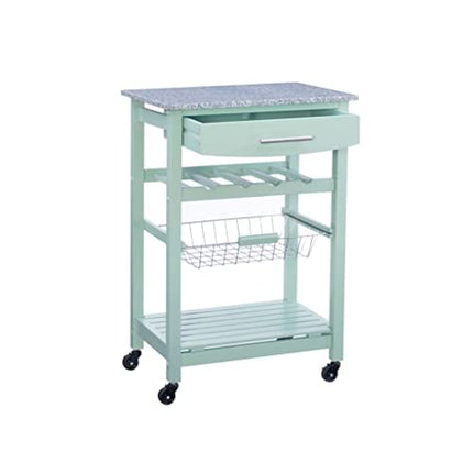 Linon Kitchen Island, Green, 15.75 x 22.83 x 33.86 Inches