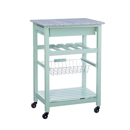 Linon Kitchen Island, Green, 15.75 x 22.83 x 33.86 Inches