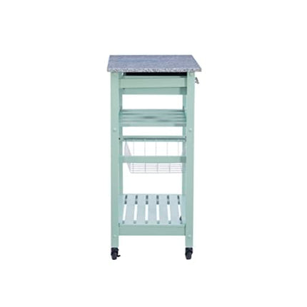Linon Kitchen Island, Green, 15.75 x 22.83 x 33.86 Inches