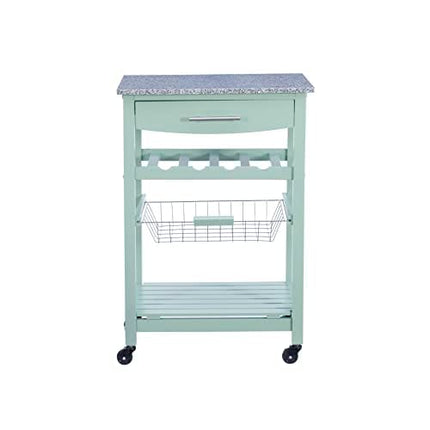 Linon Kitchen Island, Green, 15.75 x 22.83 x 33.86 Inches