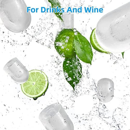 LITBOOS Countertop Ice Makers,26Lbs/24H Stainless Steel Ice Machine Maker,Portable Ice Machine with Ice Scoop and Basket,9 Cubes Ready in 7 Mins,2 Sizes of Bullet Ice for Home Kitchen Office Bar Party