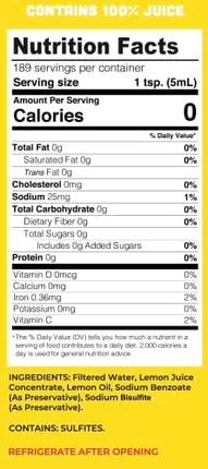 Lucy’s Family Owned - Lemon Juice, 32 oz. Bottle (Pack of 2)