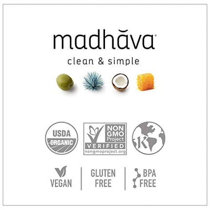 MADHAVA Organic Light Agave, 100% Pure Organic Blue Agave Nectar | Natural Sweetener, Sugar Alternative | Vegan | Organic | Non GMO | Liquid Sweetener, 46 Oz. (Pack of 2)