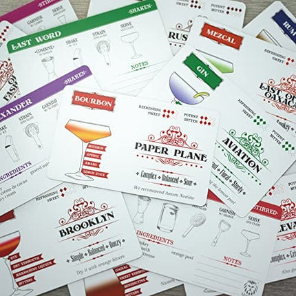 Cocktail Recipe Cards | Fundamental Cocktails for the Home Bartender