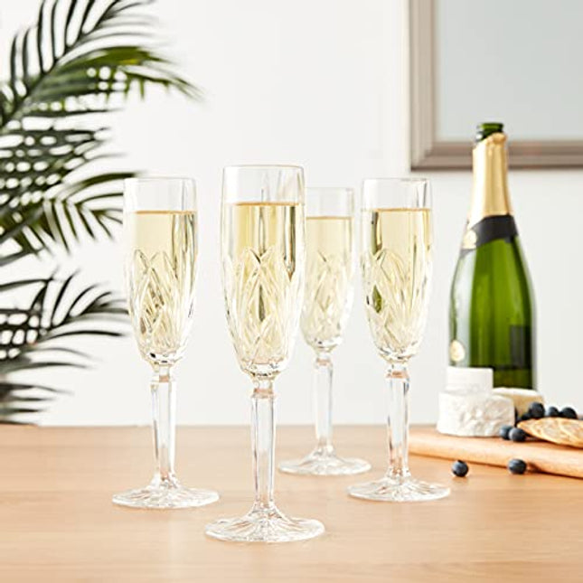 Marquis By Waterford Flutes Brookside by Marquis, 4 Count (Pack of 1), Clear