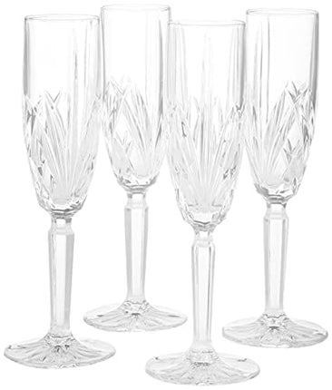 Marquis By Waterford Flutes Brookside by Marquis, 4 Count (Pack of 1), Clear