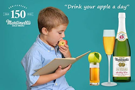 Martinelli's Gold Medal Sparkling Apple Cider, 8.4 oz Pack of 12 Bottles
