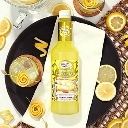 Master of Mixes Sweet N' Sour Drink Mix, Ready To Use, 1.75 Liter Bottle (59.2 Fl Oz), Individually Boxed