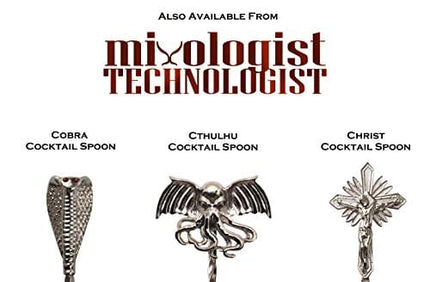 Cocktail Shaker Bar Spoon, Glass Pitcher Stirring Spoon, Long Stainless Steel Cobra Mixing Spoon, Dishwasher Safe (Cobra)