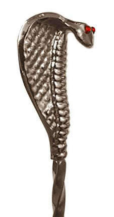 Cocktail Shaker Bar Spoon, Glass Pitcher Stirring Spoon, Long Stainless Steel Cobra Mixing Spoon, Dishwasher Safe (Cobra)