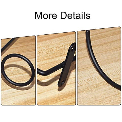 Mocoum 6 Pack Wall Mounted Wine Racks - Red Wine Bottle Display Holder with Screws, Metal Hanging Wine Rack Organizer for Beverages/Liquor Bottles Storage (6 Pack, Towards The Left)