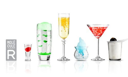 MOLECULE-R Molecular Mixology Introductory Kit by | Modernist Cocktail Drinks | Learn Spherification Gellification Emulsification Suspension | With Additives, Tools, Recipe Booklet