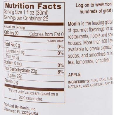 Monin Apple Syrup, 750 ml