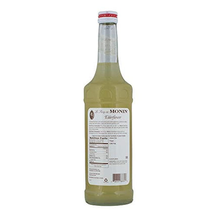 Monin - Elderflower Syrup, Delicate Scent with Floral Sweetness, Great for Cocktails, Lemonades, and Sodas, Gluten-Free, Non-GMO (750 ml)
