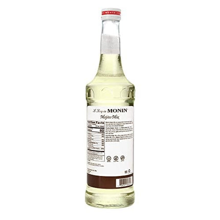 Monin - Mojito Mix Syrup, Sweet Herbal Mint Flavor, Great for Frozen Cocktails, Mocktails, & Delicious Desserts, Gluten-Free, Vegan, Non-GMO (750 ml)