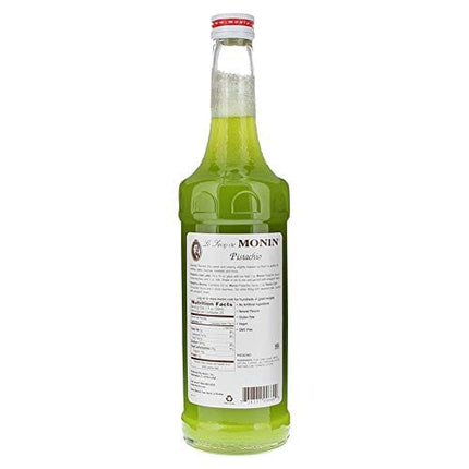 Monin - Pistachio Syrup, Rich and Roasted Pistachio Flavor, Great for Lattes, Mochas, and Dessert Cocktails, Non-GMO, Gluten-Free (750 ml)