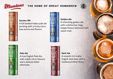 Muntons Craft Beer in a Bag Beer Making Kit | Craft Beer Brewing Kits for Home Brew | Dark Ale – Beer Kit with No Equipment Needed, Just Add Water, 25 Pints Brewed and Ready to Drink in 30 Days