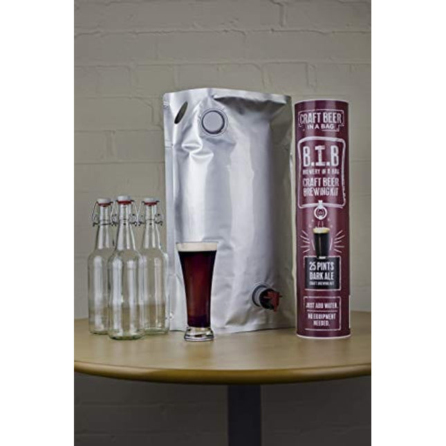 Muntons Craft Beer in a Bag Beer Making Kit | Craft Beer Brewing Kits for Home Brew | Dark Ale – Beer Kit with No Equipment Needed, Just Add Water, 25 Pints Brewed and Ready to Drink in 30 Days