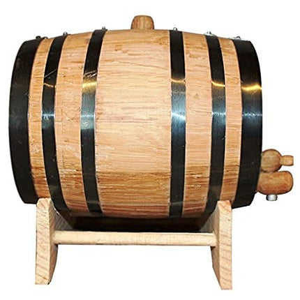 Custom Whiskey Barrel - Personalized Wine Barrel - Engraved Mini Oak Aging Cask - Classic Design (1 Liter Barrel)