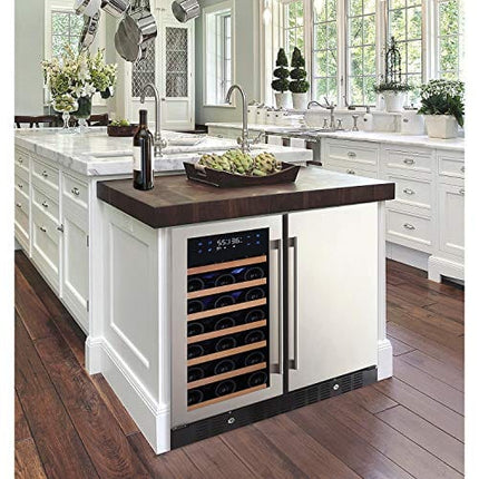 N'FINITY PRO HDX by Wine Enthusiast Wine & Beverage Center – Holds 90 Cans & 35 Wine Bottles – Freestanding or Built-In Wine Refrigerator