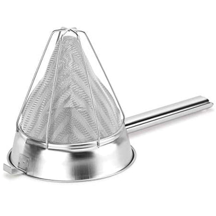 New Star Foodservice 38071 Stainless Steel Reinforced Bouillon Strainer, 8-Inch
