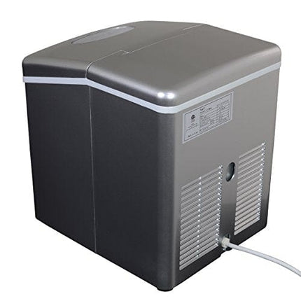 28 lbs. of Ice a Day, Countertop Bullet Ice Maker, 3 Ice Sizes, Silver