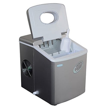 28 lbs. of Ice a Day, Countertop Bullet Ice Maker, 3 Ice Sizes, Silver