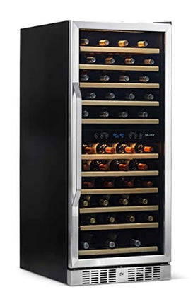 NewAir AWR-1160DB Premier Gold Series 116 Bottle Built-In Wine Cooler, Stainless Steel/Black