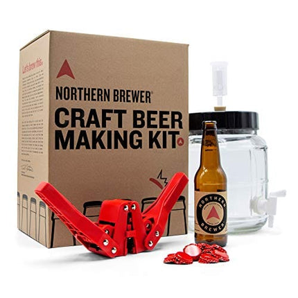 Northern Brewer - Siphonless 1 Gallon Craft Beer Making Starter Kit, Equipment and Beer Recipe Kit (Caribou Slobber Brown Ale)
