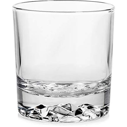 Whiskey Glasses Set of 4 with Brilliant Mountain Imprint | Bar Glasses | Old Fashioned Tumblers | Lowball Glasses | Rocks Glasses | Standard 11.5 OZ Beverage Glass