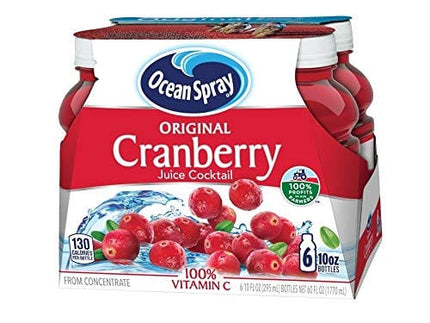 Ocean Spray, Cranberry Juice Cocktail, 10 Fl Oz Bottles, 6 Pack