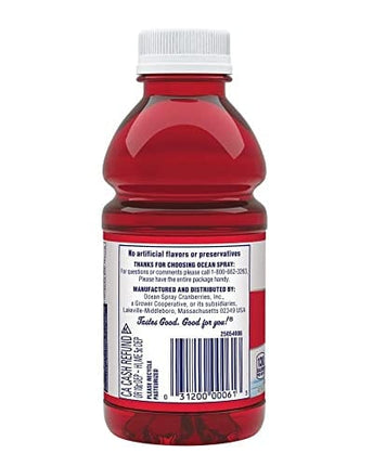 Ocean Spray, Cranberry Juice Cocktail, 10 Fl Oz Bottles, 6 Pack