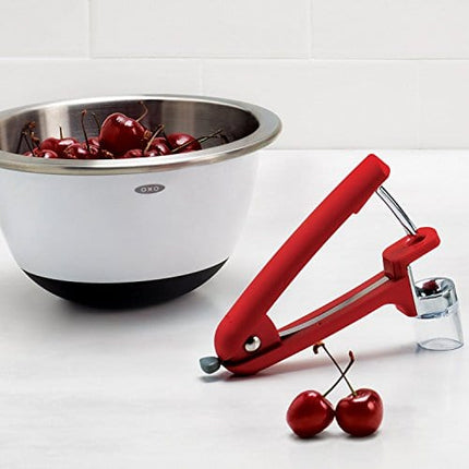 OXO Good Grips Cherry and Olive Pitter, Red