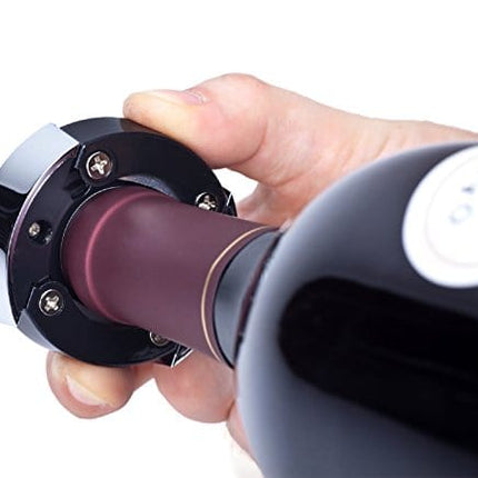 Ozeri Nouveaux II Electric Wine Opener in Black, with Foil Cutter, Wine Pourer and Stopper