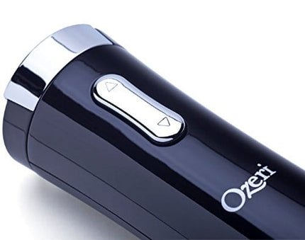 Ozeri Nouveaux II Electric Wine Opener in Black, with Foil Cutter, Wine Pourer and Stopper