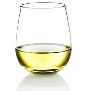 Poolside Unbreakable Stemless Plastic Wine Glasses ~ Elegant Durable Reusable Glassware ~ Sophisticated Design ~ Shatterproof Dishwasher Safe Indoor / Outdoor Barware ~ 100% Tritan ~ Set of 4 ~ 16 oz