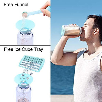 Portable Blender, PopBabies Personal Blender, Smoothie Blender for Shakes with USB rechargeable Blender Bottle Corolina Blue