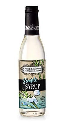 Powell & Mahoney Craft Cocktail Mixers - Simple Syrup - NA Cocktail Mix - Free from Artificial Sweeteners and Flavors - 12.68 oz - Non-GMO