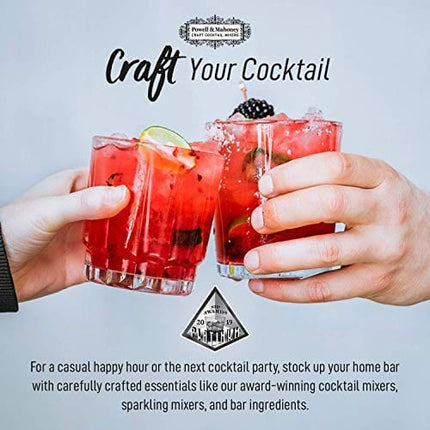 Powell & Mahoney Craft Cocktail Mixers - Simple Syrup - NA Cocktail Mix - Free from Artificial Sweeteners and Flavors - 12.68 oz - Non-GMO