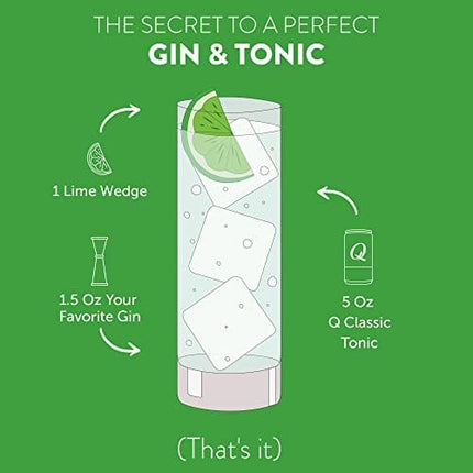 Q Mixers Classic Tonic Water, Premium Cocktail Mixer Made with Real Ingredients, 7.5 Fl Oz (Pack of 24)