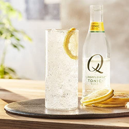 Q Mixers Elderflower Tonic Water, Premium Cocktail Mixer Made with Real Ingredients, 6.7 Fl oz, 24 Bottles