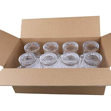 QAPPDA Beer Mugs Set,Glass Mugs With Handle 16oz,Large Beer Glasses For Freezer,Beer Cups Drinking Glasses 500ml,Pub Drinking Mugs Stein Water Cups For Bar,Alcohol,Beverages Set of 8 KTZB02…
