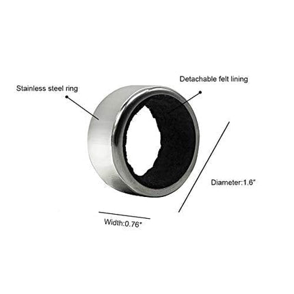 Sunnyac Pack of 4 Kitchen Stainless Steel Wine Bottle Collars, Durable and Plated Wine Drip Ring (Black Smooth)