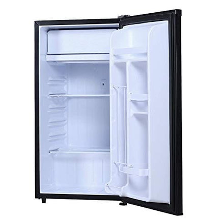 RCA RFR321-B-Black-COM RFR321 Single Mini Refrigerator-Freezer Compartment-Adjustable Thermostat Control-Reversible Doors-Ideal for for Dorm, Office, RV, Garage, Apartment-Black Cubic Feet, 3.2 CU.FT