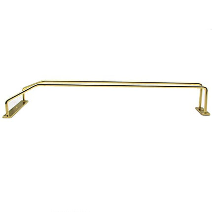 RedDreamer 14-Inch Gold Wine Glass Rack, Under Cabinet Wine Glass Holder Stainless Steel Stemware Rack - Hanging Stemware Holder for Cabinet Kitchen Bar, Set of 2