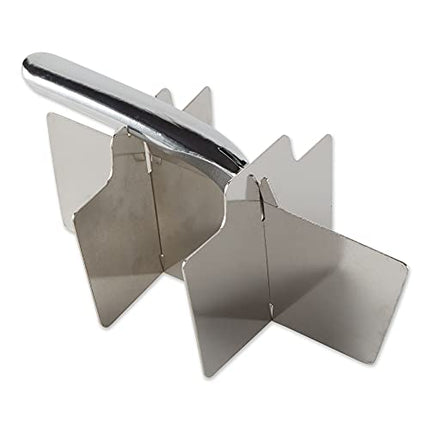 RSVP International Endurance Cocktail Collection, Retro Ice Cube Tray, Stainless Steel, Dishwasher Safe, 7.25x5x2.5"