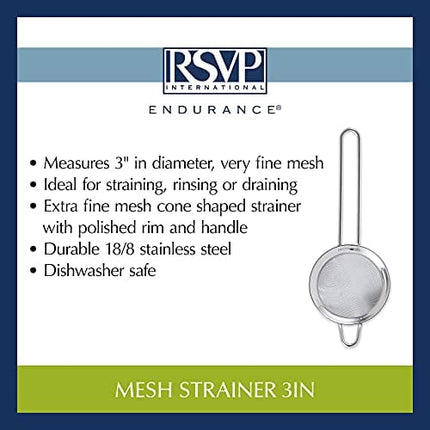 RSVP Endurance Kitchen Collection Spoon Rest, 3-Inch, Stainless Steel
