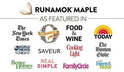 Runamok Maple Bourbon Barrel Aged Maple Syrup - Authentic & Real Vermont Maple Syrup | Natural Sweetener | Great for Cocktails, Cheese Pairing & Pancakes Maple Syrup | 8.45 Fl Oz (250mL)