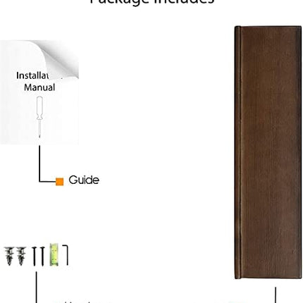 Rustic State Smith Wall Mounted Wood Floating Wine Bottle Rack with Glassware Holder Stemware Shelf Storage Organizer - Home, Kitchen, Dining Room Bar Décor -Walnut