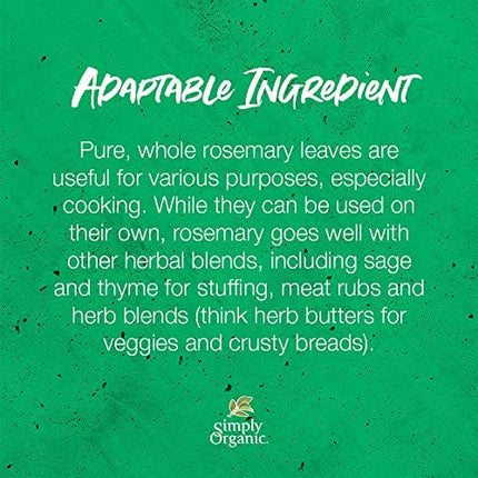 Simply Organic Whole Rosemary Leaf 1.23oz